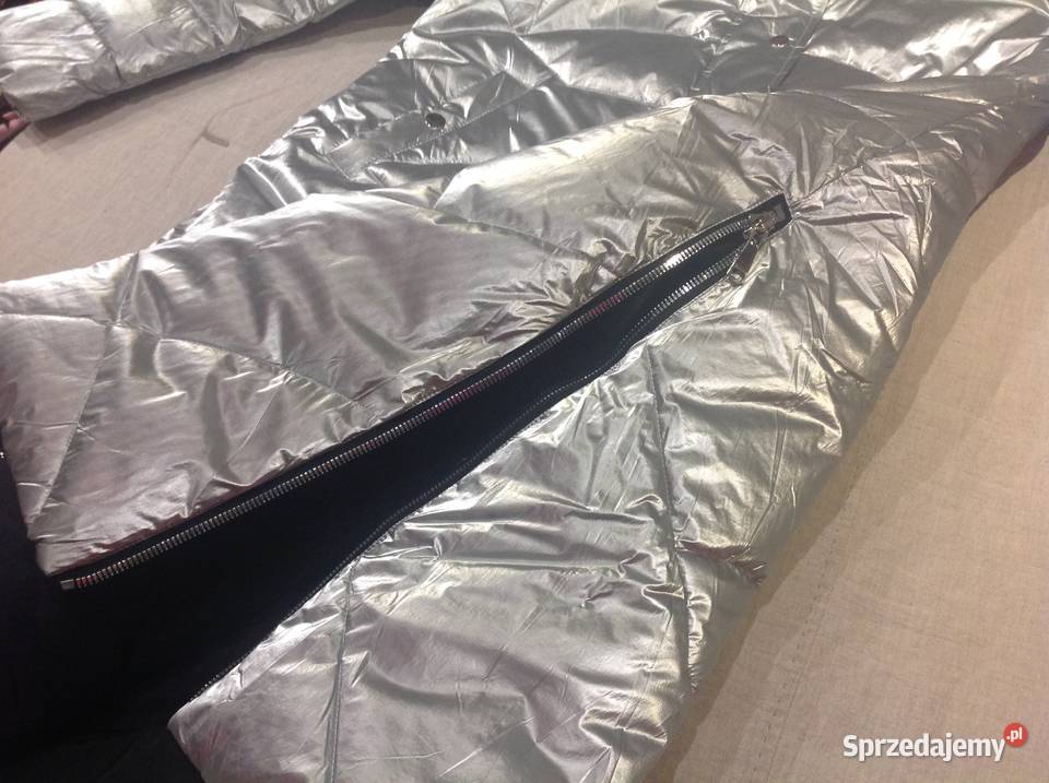 Kurtka Płaszcz Dwustronny Damski r L Srebrna lubuskie Nowa Sól