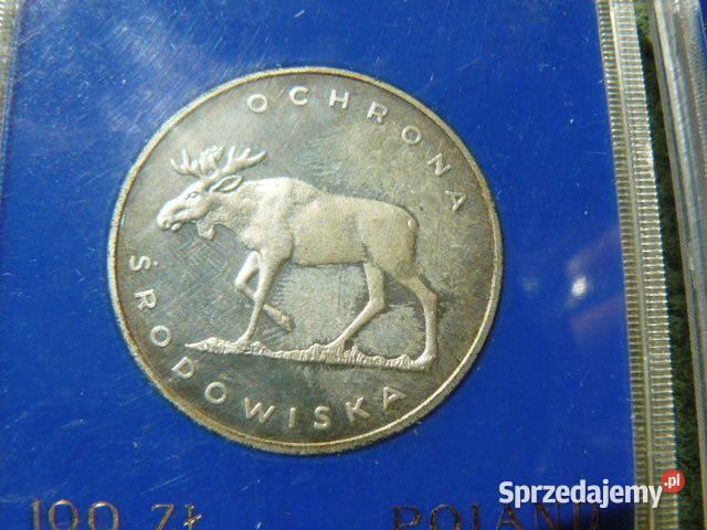 Ochrona srodowiska srebrna moneta 100 zl w etui Rzeszów sprzedam