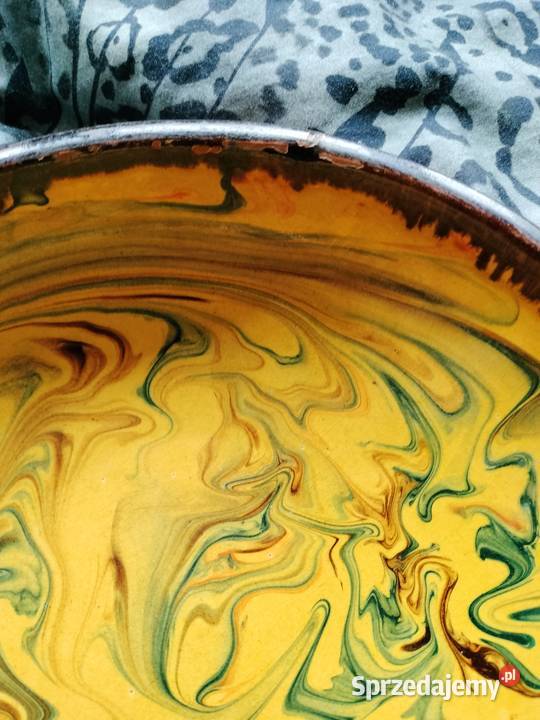Stara Głęboka ceramiczna misa maziaje PRL