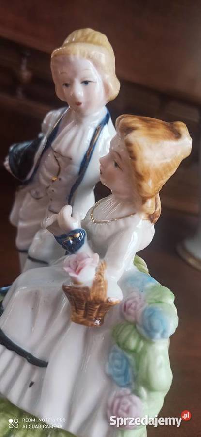 Figurka porcelanowa Pary Z koszyczkiem kwiatów Gdańsk sprzedam