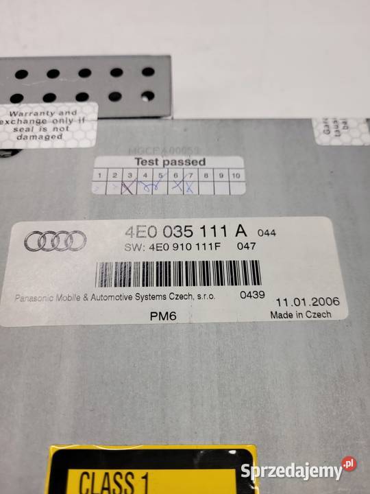 ZMIENIARKA CD AUDI A4 A6 A5 A8 4E0035111A śląskie Przystajń sprzedam
