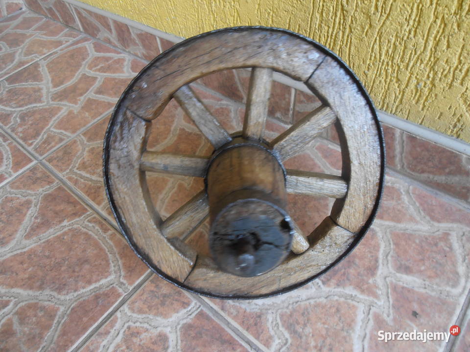 Koło drewniane dekoracja Antyki Kielce