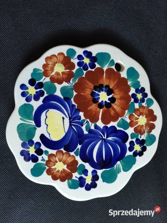 Stary fajans Włocławek 4 ozdobne deski PRL Porcelana i szkło Katowice