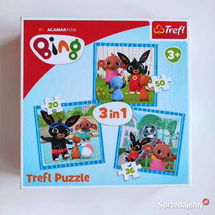 Puzzle 3w1 Bing zabawy z przyjaciółmi Trefl śląskie Katowice