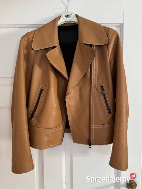 Massimo Dutti kurtka skórzana damskXS camel brąz Częstochowa sprzedam