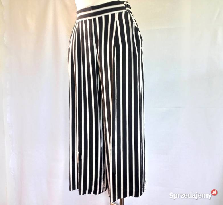 Spodnie damskie Kuloty PASKI r 40 HM wiskoza H&M Spodnie