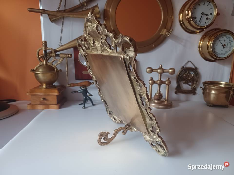 Lustro w mosiężnej ramie stojące Kolekcja wielkopolskie Poznań