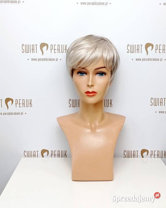 Siwa krótka peruka syntetyczna SkarżyskoKamienna Skarżysko-Kamienna
