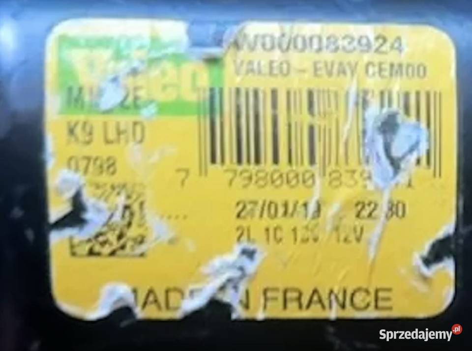 MECHANIZM WYCIERACZEK BERLINGO RIFTER PROACE Rok produkcji 2019 Mechanizmy wycieraczek