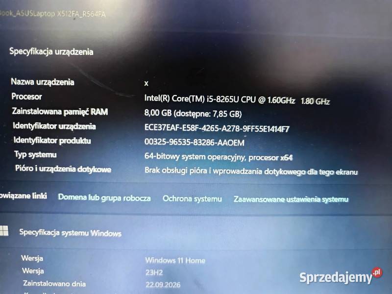 Laptop na części albo nie Białystok