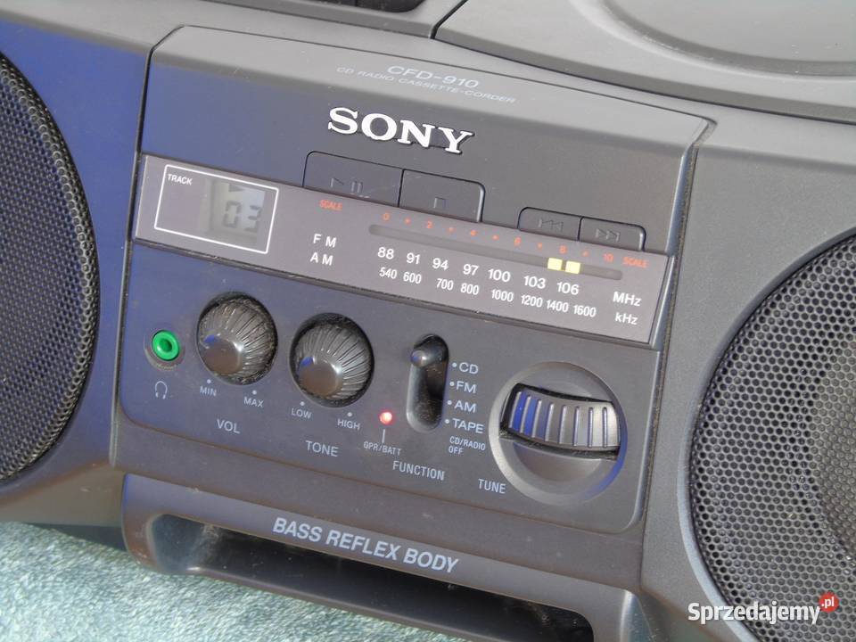 Radio odtwarzacz z CD i magnetofon Sony CFD910 Radioodtwarzacze podkarpackie Jasło