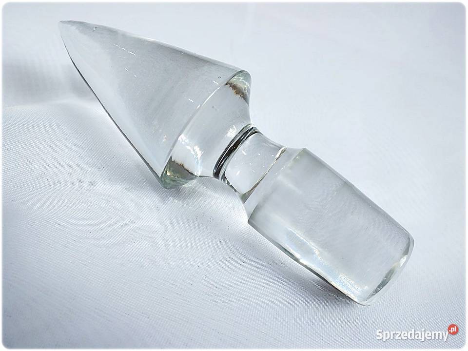 Stary szklany korek do karafki szpiczasty lubuskie Żary sprzedam