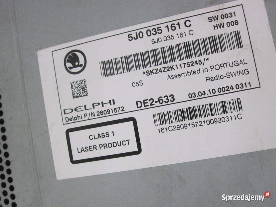 SKODA FABIA II 10r radio CD 5J0035161C sprzedam