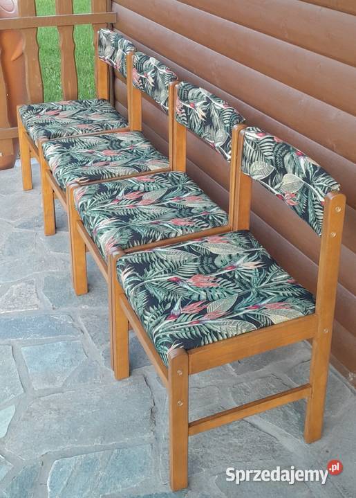 Świeżo odnowione krzesła PRL komplet 4 podkarpackie Rzeszów