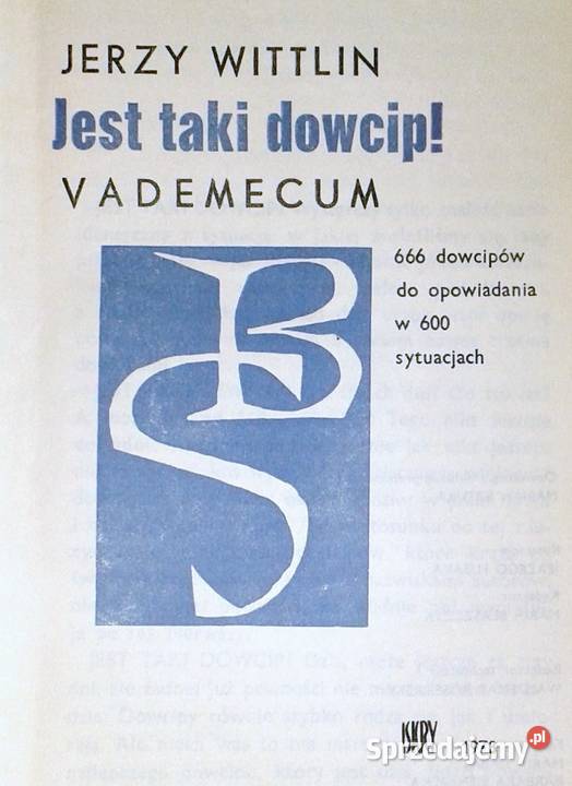 Jest taki dowcip Jerzy Wittlin sprzedam