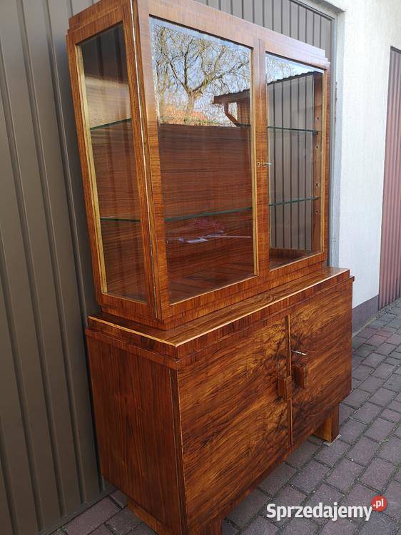 Witryna Serwantka ARTDECO Orzech Politura Stara Swarzędz