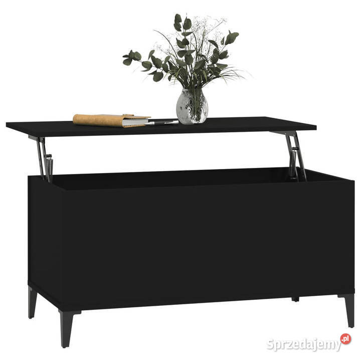 Stolik kawowy czarny 90x445x45 materiał Warszawa sprzedam