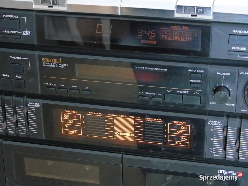 Wieża Sharp CDX200AV świetny dźwięk Vintage Wieże i miniwieże Jasło