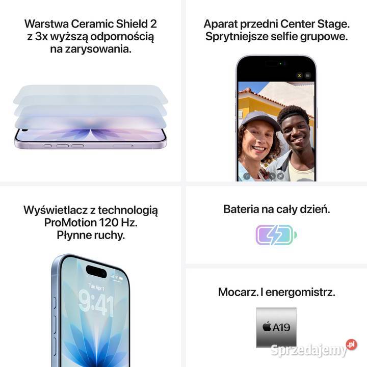 Smartfon APPLE iPhone 17 5G 512GB 63 120Hz Biały Żywiec