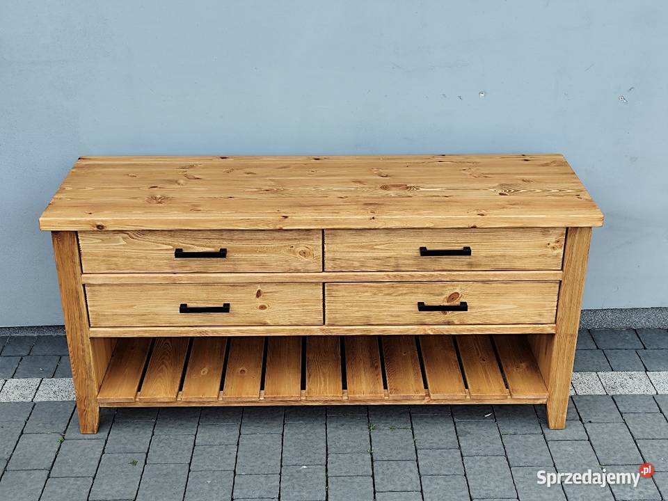 Komoda z litego drewna 160x50x75 kolor dąb