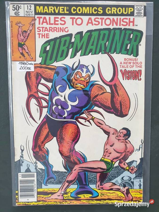 Tales To Astonish Submariner 3 komiksy Marvel Rok wydania 1980 Książki i Podręczniki