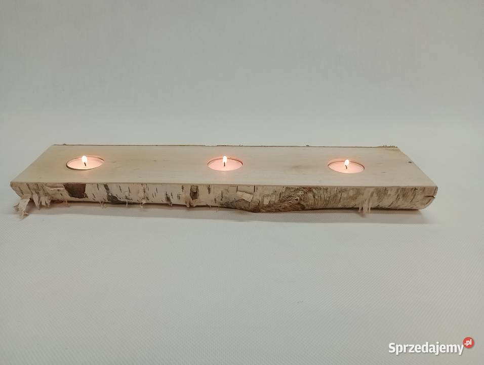 DREWNIANY ŚWIECZNIK NA PODGRZEWACZE ŚWIECZKI lubuskie Żagań