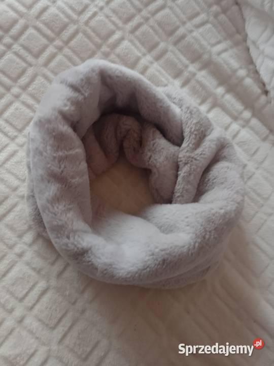 Szary Futrzany Komin kopertowy z Londynu szal Galanteria i dodatki Kraków