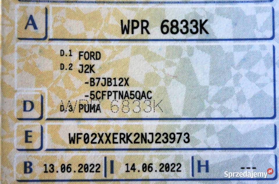 Ford Puma SalonPL FV23 Titanium Navi Kamera Sokołów