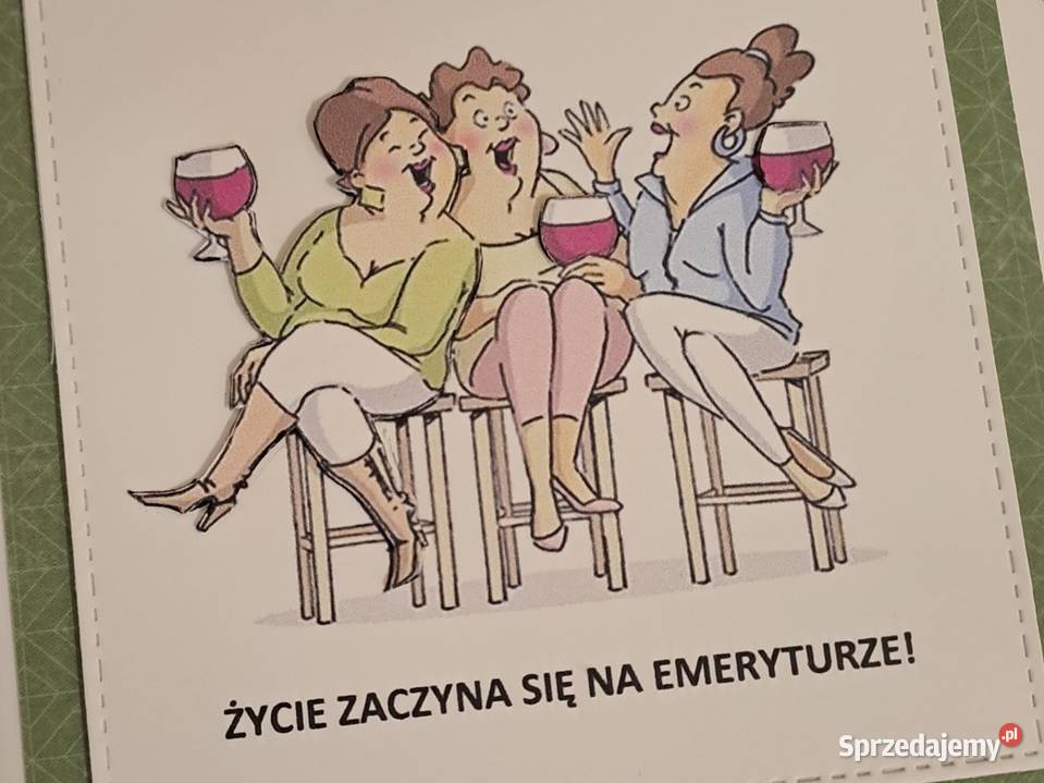 Przejcie na emeryturę kartka 3d z przymrużeniem Strzebiń