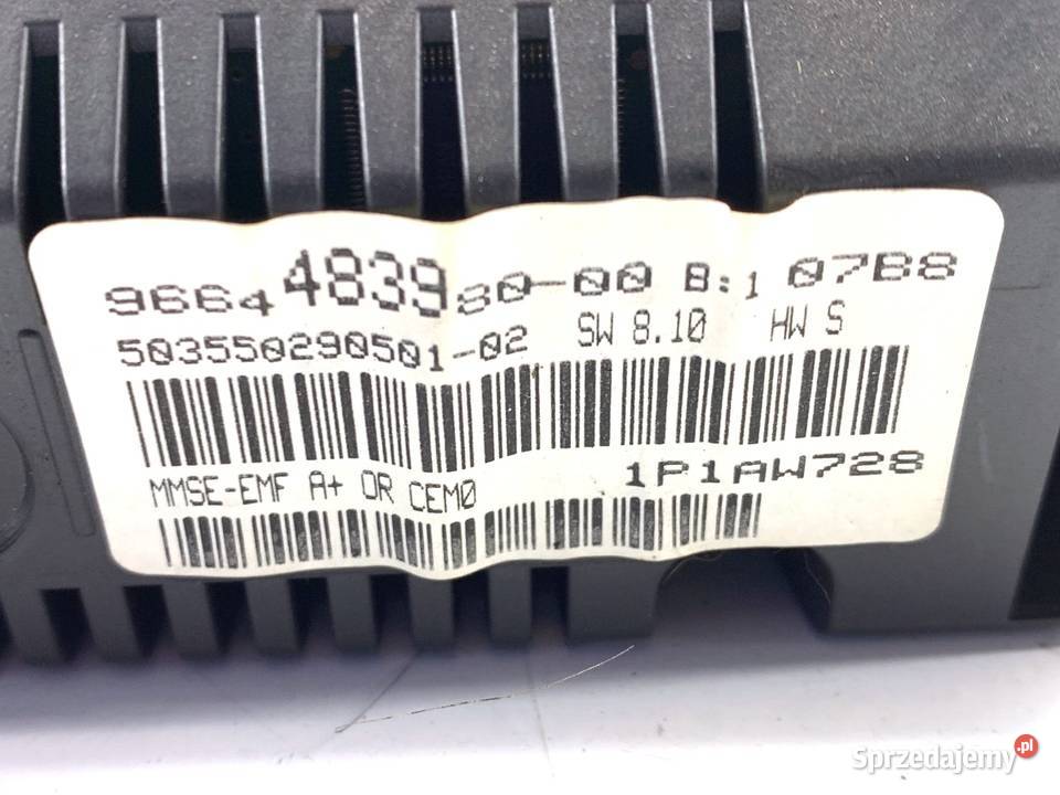 WYŚWIETLACZ PEUGEOT 207 9664483980 0615 EKRAN osobowe