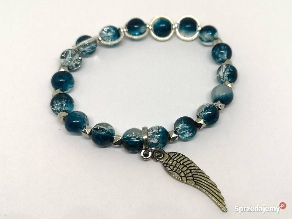 Bransoletka damska ze szklanymi koralikami i świętokrzyskie Kielce