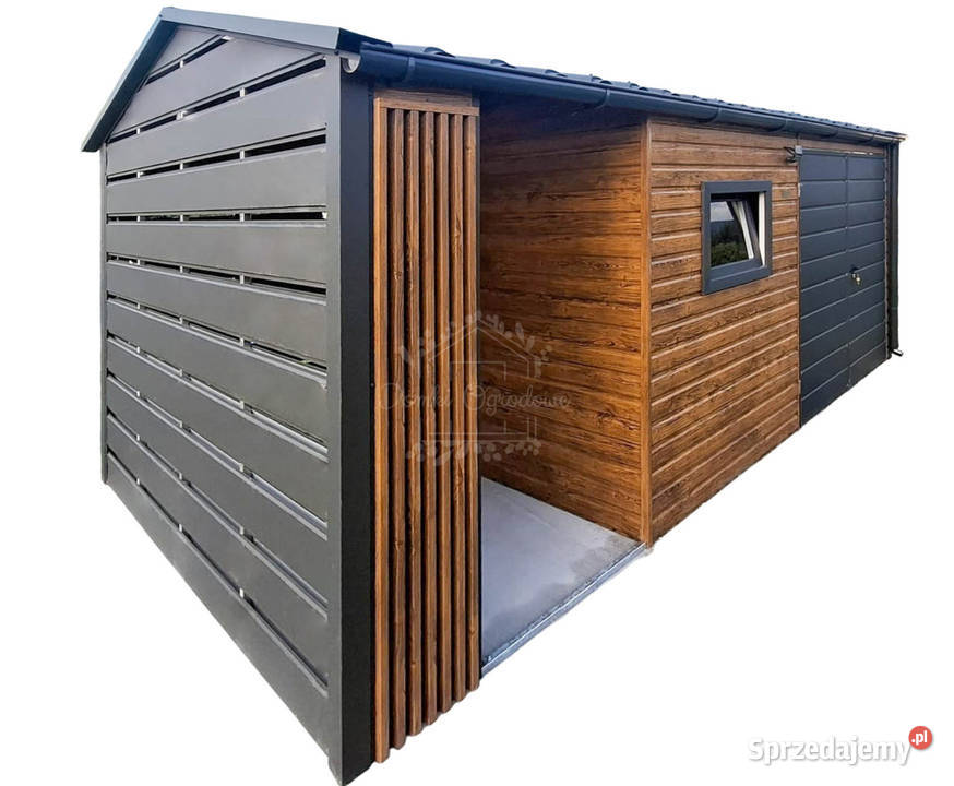 Schowek domek ogrodowy 4x25m wiata drewnopodobny Architektura ogrodowa