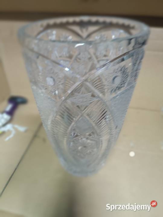 Duży kryształowy wazon Porcelana i szkło dolnośląskie Chojnów