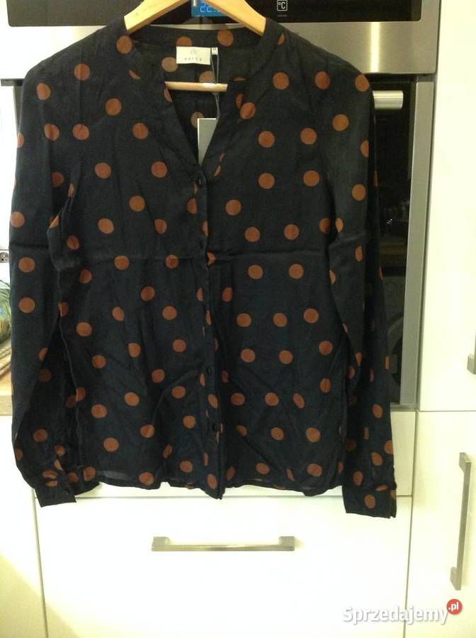 Koszula Damska KAFEE Czarna w Grochy XS NOWA Bluzki i koszule lubuskie Nowa Sól sprzedam