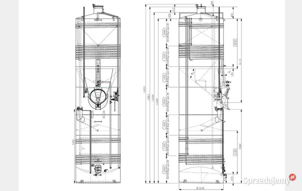 Zbiornik ze stali nierdzewnej 66m3 40 26 m3 z Wtelno