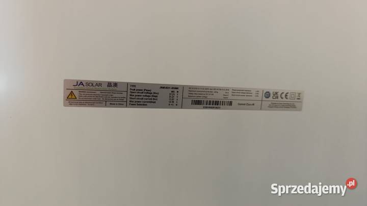 Nowe panele fotowoltaiczne 405W Ja Solar Kowalewo Pomorskie