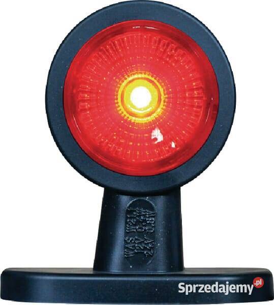 Lampa obrysowa LED okrągła 1224V przykręcana Waś Oświetlenie Kamionna