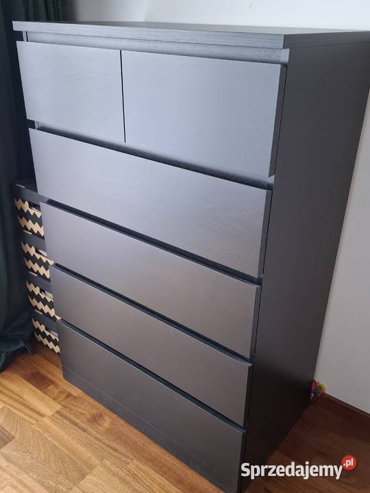 Komoda IKEA MALM 6 szuflad czarnobrązowa stan Szczecin