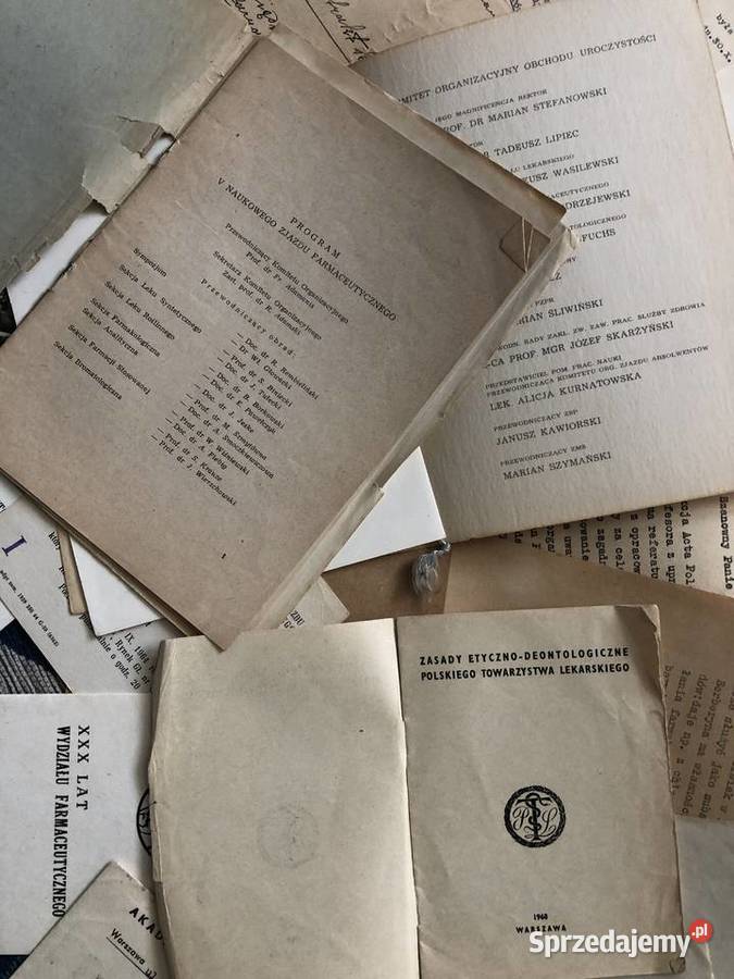 Farmacja stare dokumenty medyczne uniwersytet