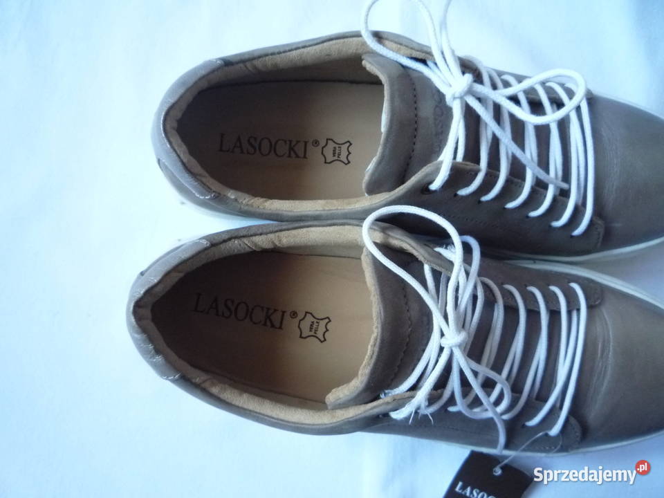 Nowe Lasocki 39 dł 252 Półbuty Sneakersy Szare Szczecin sprzedam