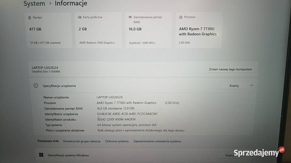 Laptop LENOVO IdeaPad Slim 5 Katowice