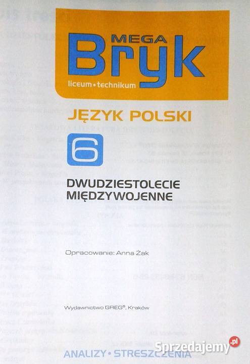 Mega Bryk Język polski 6 Dwudziestolecie Chełm