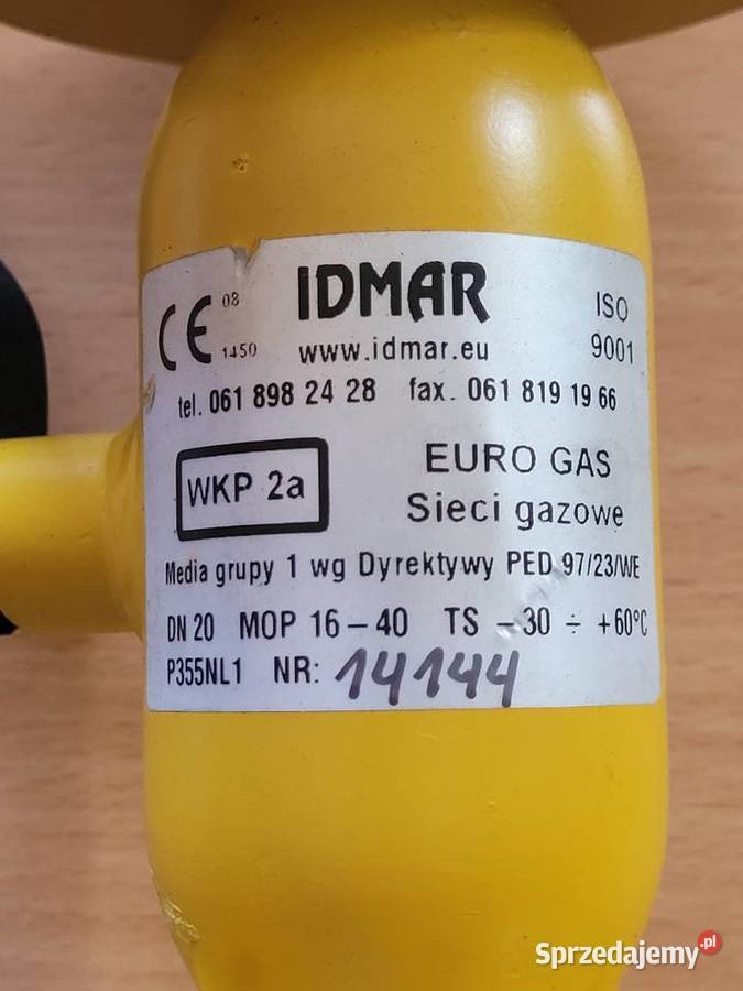 Zawór kulowy DN20 Idmar gazmedia grupy 1 Orle