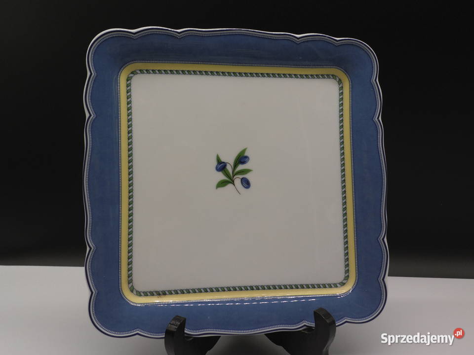 Porcelanowy talerz kwadratowy półmisek z Raszków