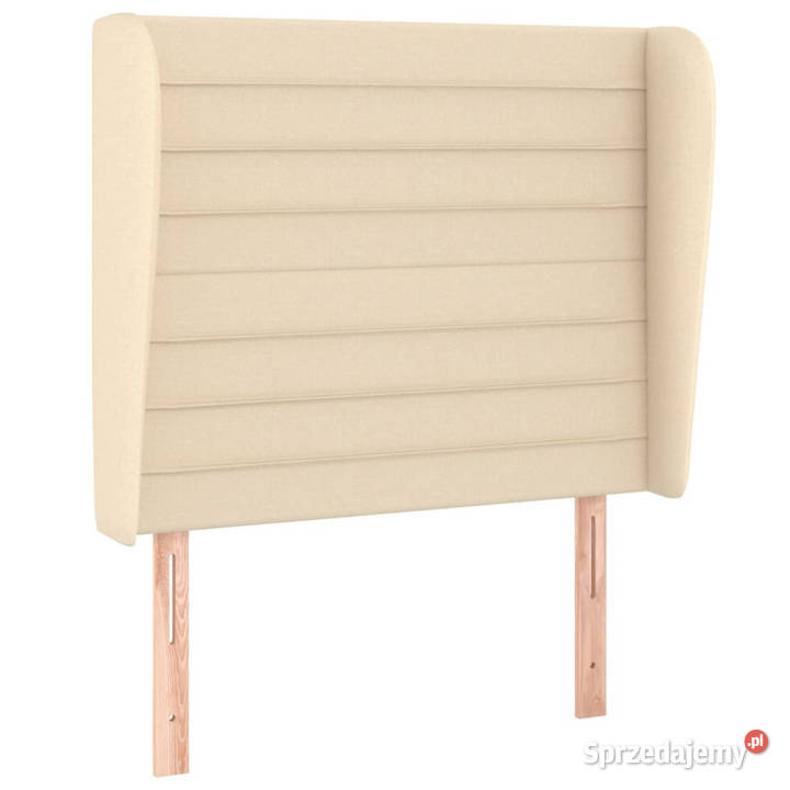 Zagłówek uszak kremowy 83x23x118128 tkanina Warszawa