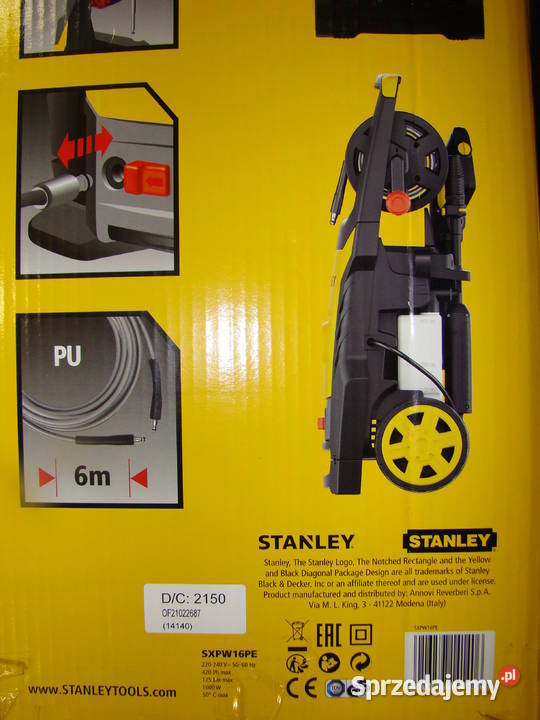 Myjka ciśnieniowa STANLEY 1600W 125bar 420lh Ref Bielsko-Biała
