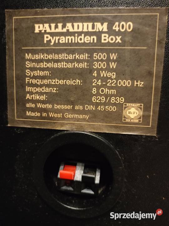 Mega Kolumna Palladium Pyramiden Box 500 W Słuchawki i głośniki Drawski Młyn