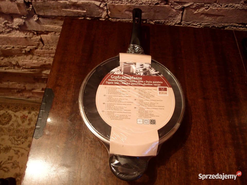 Patelnia z pokrywką aluminiowa z powłoką głęboka Łódź