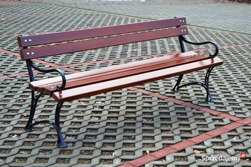 ławka miejska parkowa królewska podłokietnik