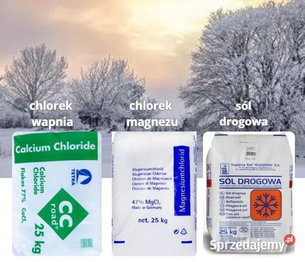 AKCJA ZIMA sól drogowa chlorek wapnia chlorek Gdynia
